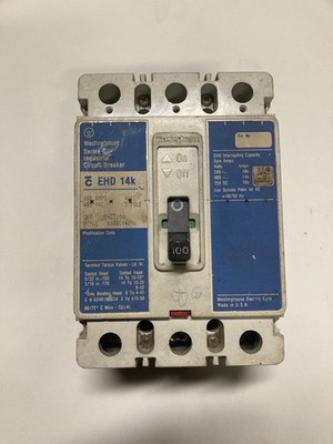 Westinghouse EHD3100L -100AMP Circuit Breaker Style 663C94G96 3 Pole 480VAC