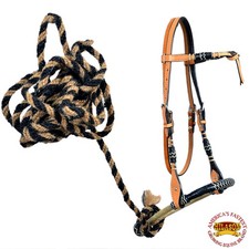 17BH Hilason Western Horse Headstall American...