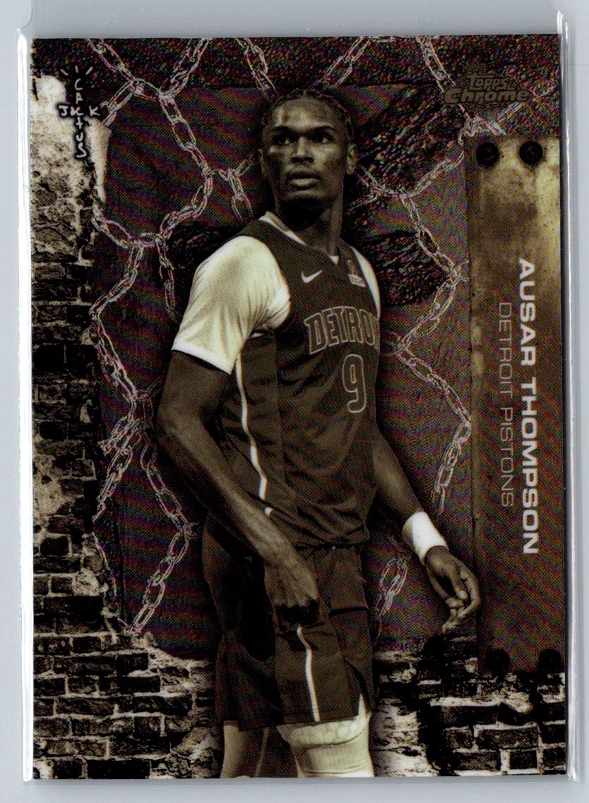 Ausar Thompson 2025-26 Topps Chrome Cactus Jack Refractor #14 Detroit Pistons