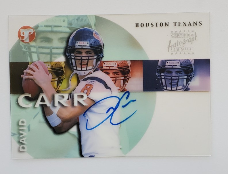 David Carr Topps Pristine Certified Autograph #PDC Certified Autograph