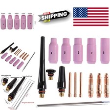 TIG Welding Collet Body and Nozzle Set 17 Pieces Compatible with Common Torches