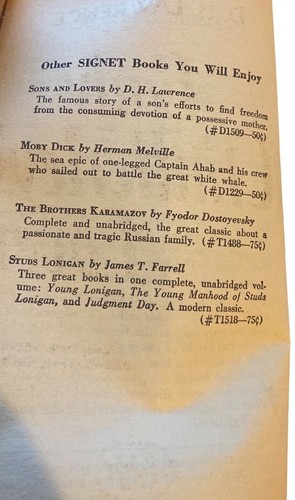 Lady Chatterleys Lover By D.H. Lawrence 1959 Signet Book 12th Printing Paperback - Picture 3 of 5