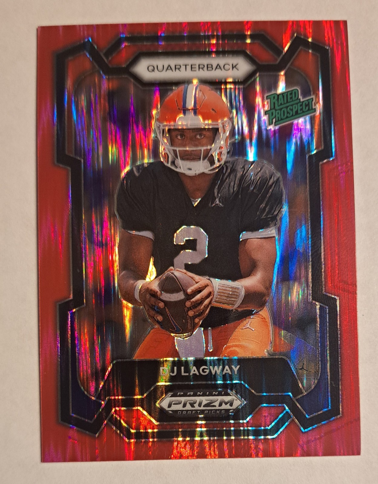 2024 Panini Prizm Draft Picks Red Flash Prizm /49 DJ Lagway #182 Great Centering