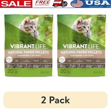 Natural Paper Pellets Cat Litter Dust Free Eco Friendly Odor Control 20lb New