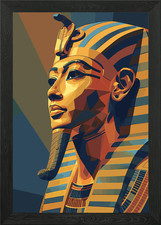Egyptian Pharaoh Framed Wall Art Poster Canvas Print Picture