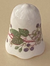 Ditale porcellana Royal Court fiori thimble De A Coudre