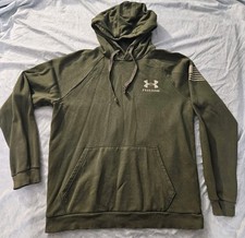 Under Armour Freedom Flag Hoodie Rival Fleece Mens Large L Loose