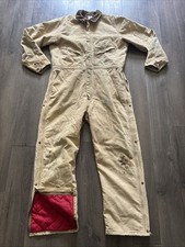 Vintage Carhartt 996QZ Men s 48 Tall Red Quilt Lined Insulated Coveralls USA