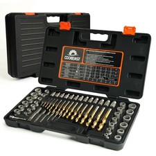 62 Pcs Screw Extractor Set, Left Hand Drill Bits Bolt Removal Tool Kit