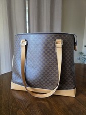 Celine Macadam Tote Bag Brown Leather bottom