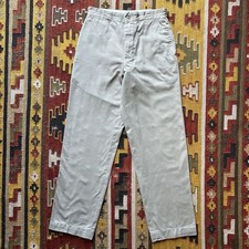 Vintage 1950s US Military Button Fly Cotton Khaki Trousers Sz 30x31