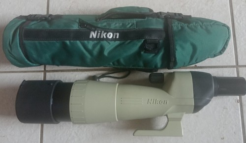 Big Nikon Spotting Field  Scope  20x60x80mm Zoom Unused. Nylon Case Crispy Clean