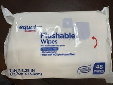 Equate Fragrance Free Flushable Wipes 144 Count in 3 Packs