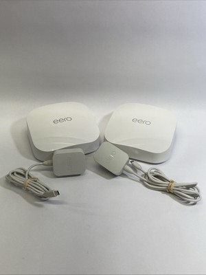 eero Pro 6E Access Points 2 Pack S010001 Mesh Wi-Fi Ethernet White