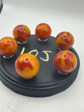 10x 5/8" Jabo Classics Marbles Lot Oxblood, White Non-UV