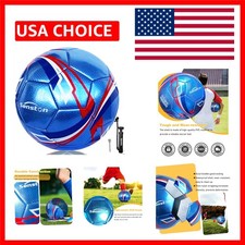 Soft Touch Official Size 4 Soccer Ball for 15  Includes Pump, Durable Design