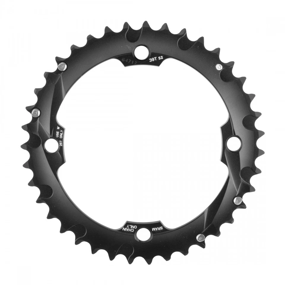 Plato MTB de aluminio SRAM Truvativ X0 X9 39T 120 BCD - 10 velocidades, negro Foto 2 de 2
