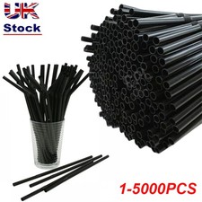 Plastic Flexible Straws Bendy Black Recyclable Drinking Cocktail Straws 1 - 5000