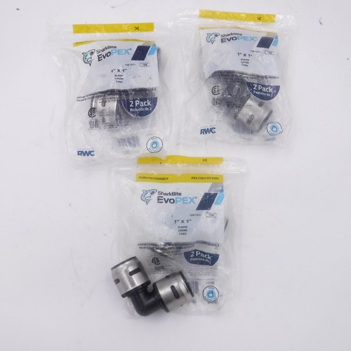 6 Pack SharkBite 1" EvoPEX 90° Elbows Push-to-Connect Plumbing Fitting PEX