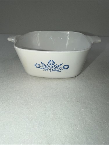 Vintage Corning Ware Casserole Dish  Blue Cornflower Print P-43-b 22 Oz No Lid