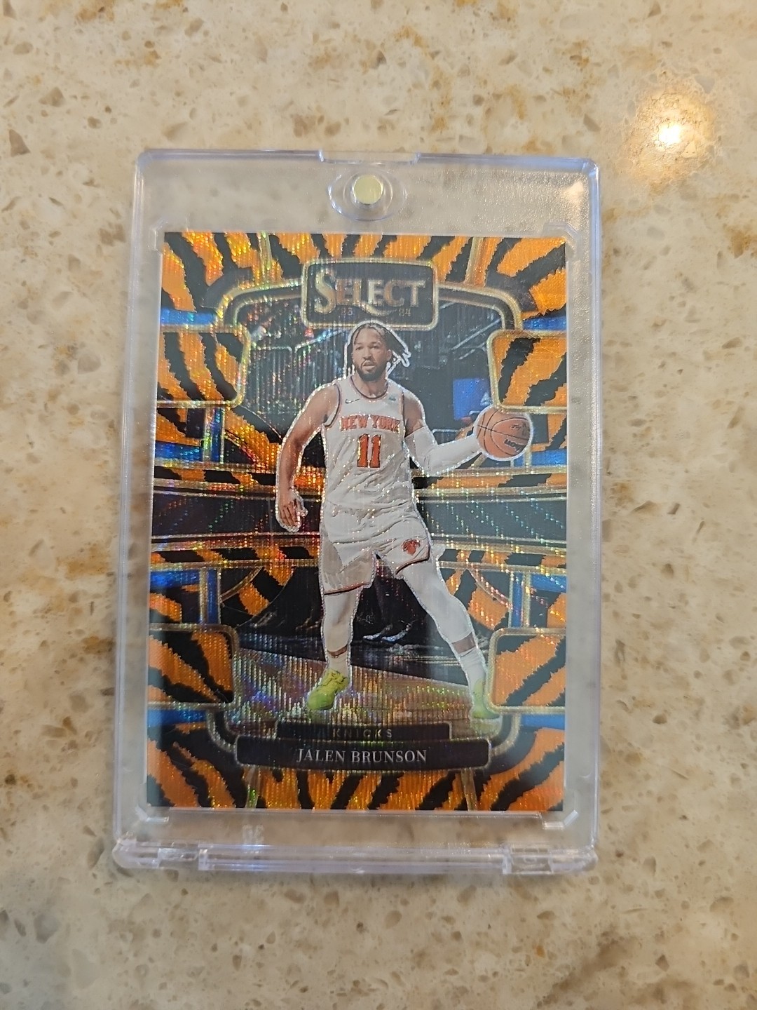 2023-24 Panini Select - Concourse Jalen Brunson #7 Tiger Stripes Prizm