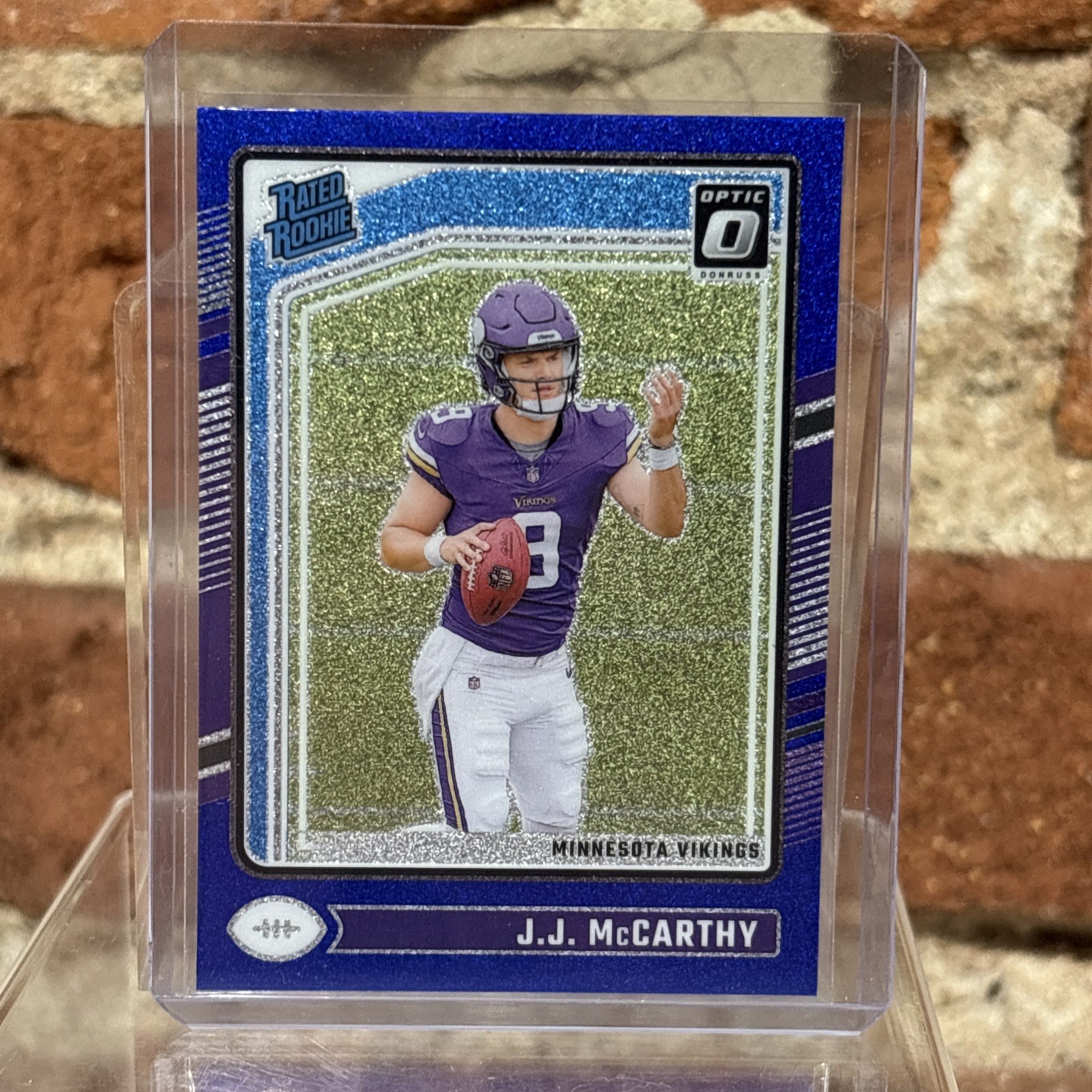 2024 Panini Donruss Optic Rated Rookie Blue Glitter Prizm JJ McCarthy #235 SSP
