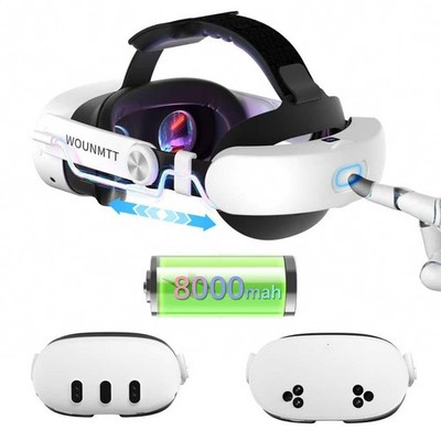 Head Strap for Oculus Meta Quest 3/3S with Battery, Adjustable VR Accessories