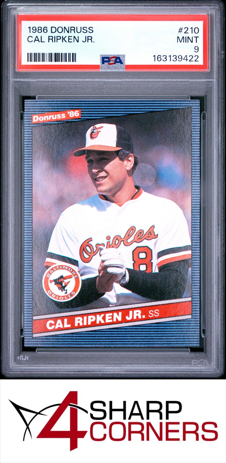 1986 DONRUSS #210 CAL RIPKEN JR. ORIOLES HOF PSA 9 view 1