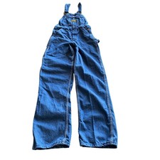 Washington Dee Cee Vintage Jean Overalls Womens 3/4 25 x 32 Blue Sanforized USA