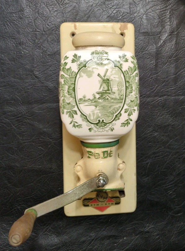 Dutch Delft Wall Coffee Mill PeDe Grinder Retro Vintage (Zassenhaus era)