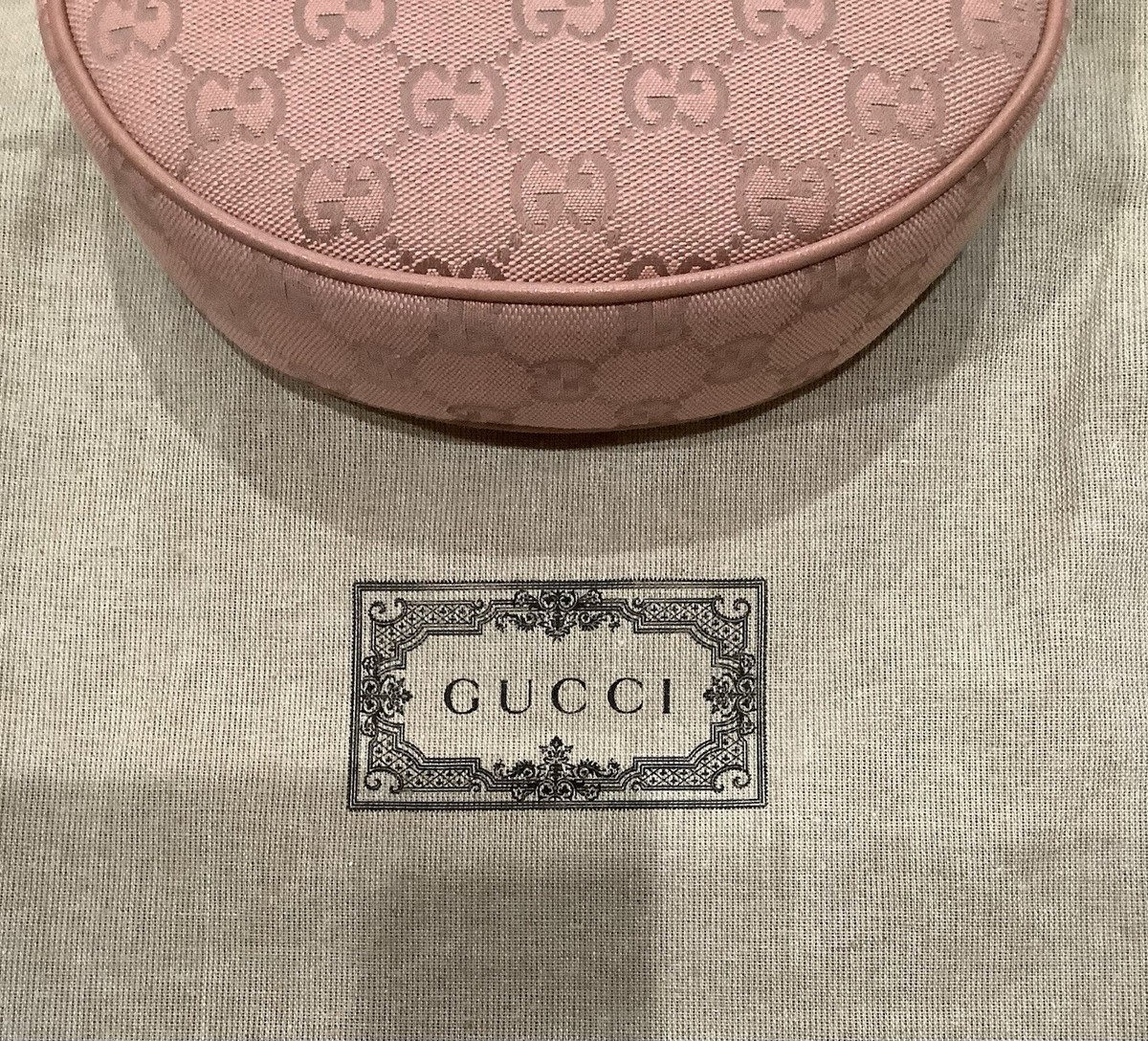 Gucci Pink Canvas GG Mini Ophidia Top Handle Shoulder Bag Purse