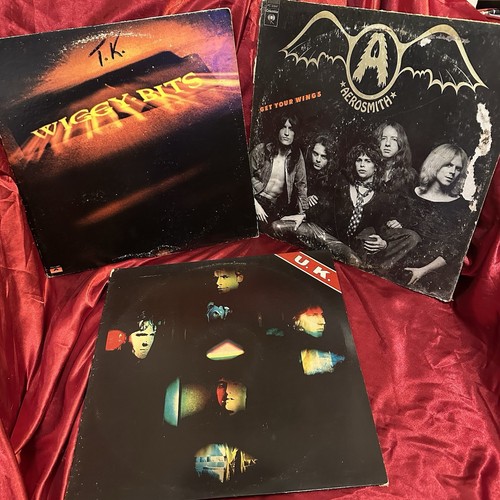 LOT of 3 Vintage CLASSIC ROCK Vinyl Records! Wiggy-Bits, Aerosmith, U.K. - Image 1