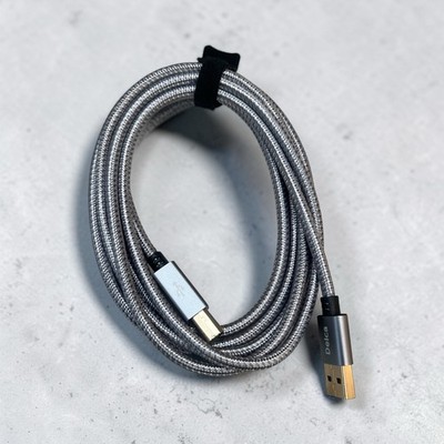 Deica NWT Braided USB Printer Cable 6ft Gold Plated Type A to Type B Gray