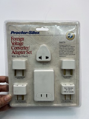 Proctor Silex Foreign Voltage Converter Adapter Set E5006 New Sealed 