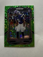 2022 PRIZM GREEN NO HUDDLE /5 Lewis Cine #380 ROOKIE DISCO
