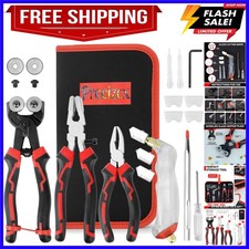 Stained Glass Tools Glass Cutting Tool Kit Glass Cutter 2-20MM 8 Inch Tile Ni...