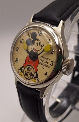 1930's Ingersoll Mickey Mouse Wrist Watch Serviced, WEARABLE, and NICE c. 1934