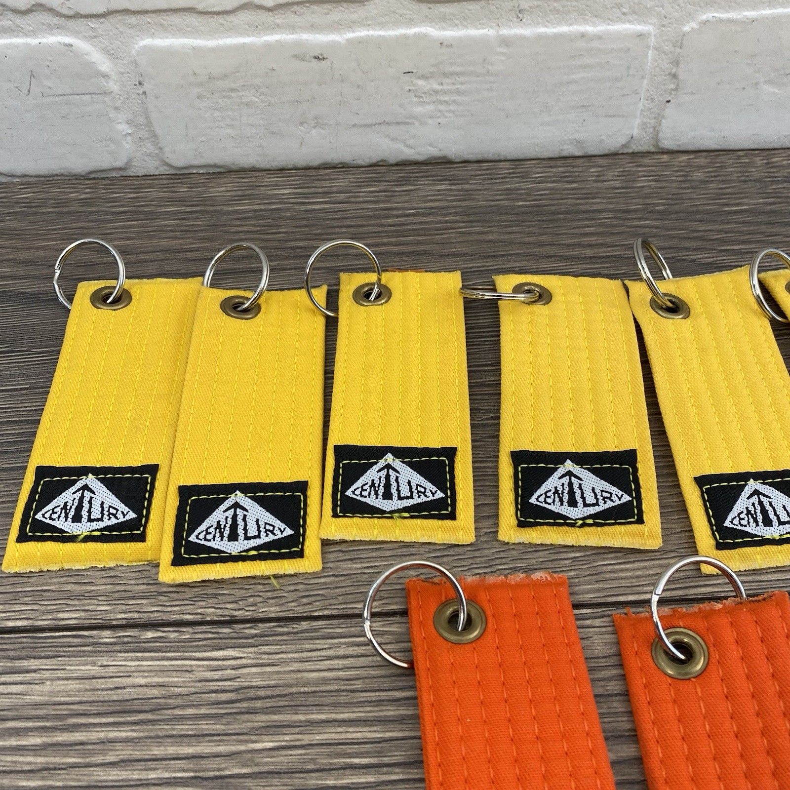 Lot Of 13 Century Martial Arts Rank Belt Keychain Yellow Blue Orange Purple