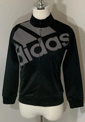 Adidas Boys Track Jacket Big Logo 2 Pockets Zip Sz 14 Chest 31”