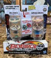 Beyblade Lightning Sword Showdown Metal Masters Ray Striker & Gasher 2-Pack NIP