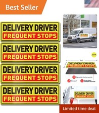 Auto Safety 4-Pack: Reflective Magnetic Warning Signs 12x4 for Delivery Use