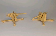 2 Pack - HO Scale - Flak 88 Artillery Gun 18 - Brown - 1:87 Scale Mini Model