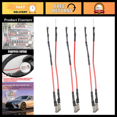 Universal Airbag Bypass Resistor Kit - 3-Piece SRS Warning Light Fix, Plug & Pla