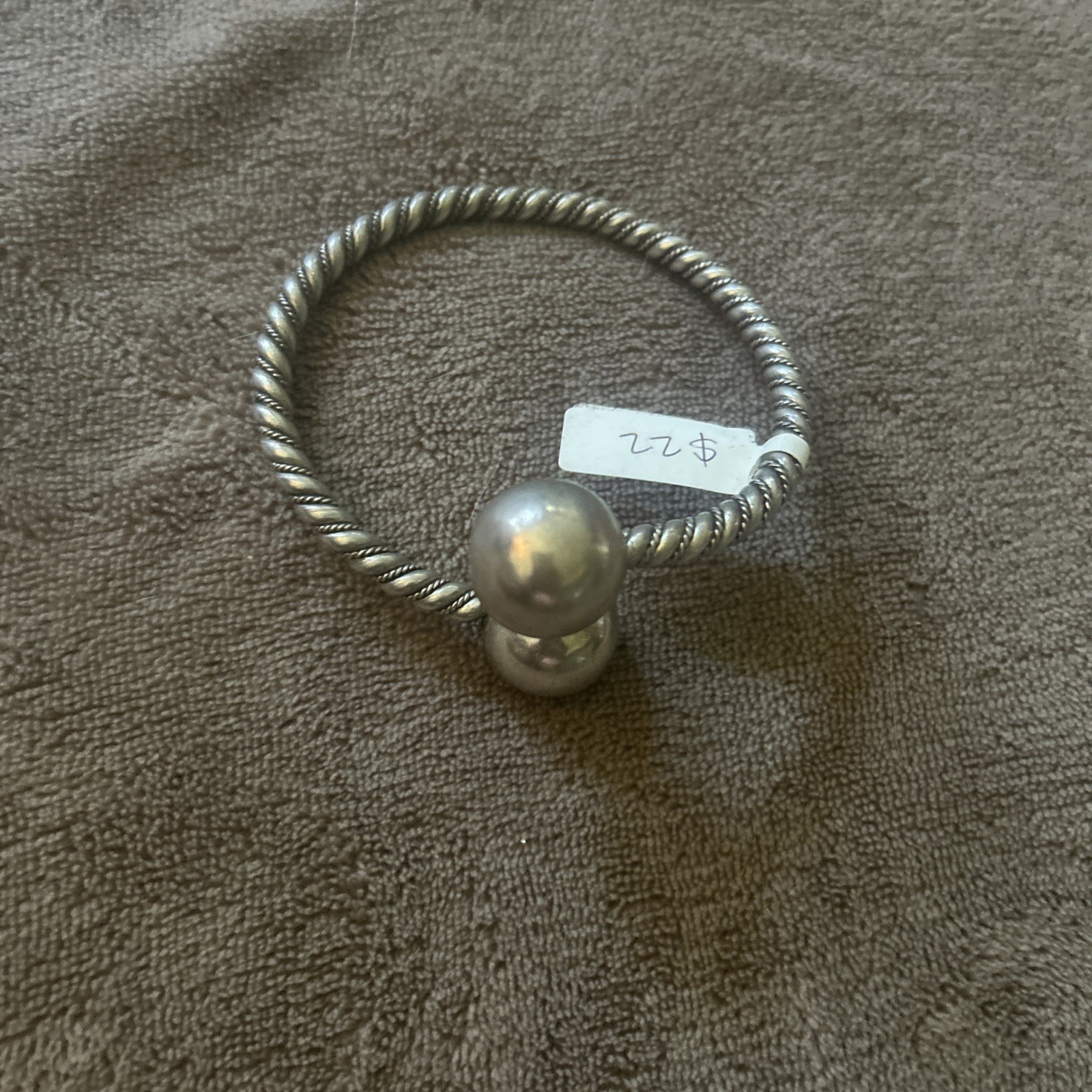 Dramatic silver Bangle - image 1