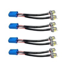 4Pcs 9007 Male to 9005 9006 Female Ceramic 2 Way Splitter Wire Bulb Socket