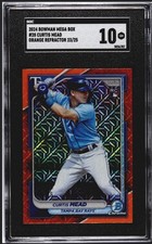 2024 Bowman Mega Box #28 Curtis Mead Orange Mojo RC /25  Tampa Bay Rays SGC 10