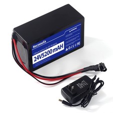24V 5.2Ah Lithium Rechargeable Battery  25.2V 1A Charger for LED Strips  DIY