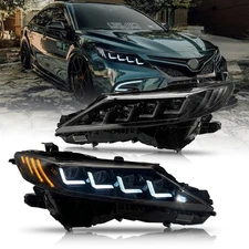 Full LED Headlights For Toyota Camry L/LE/SE/XSE/XLE/TRD 2018-2024 Clear Lamps
