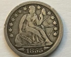 1855 Seated Liberty Dime 10 Cents   - Scratch