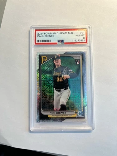 2024 Bowman Chrome Mega Box Mojo Paul Skenes #31 RC PSA 8 Pittsburgh Pirates B4